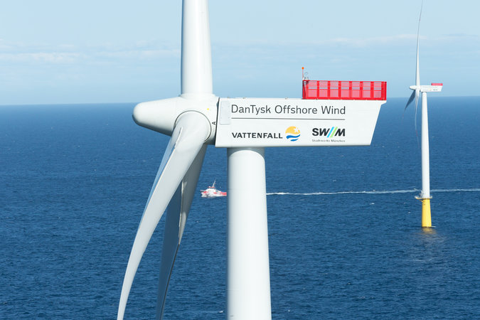 Vattenfall Offshore Windpark DanTysk in der Nordee: Siemens 3,6-Megawatt WEA